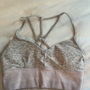 ALO Yoga Heathered Gray Sports Bra